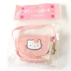 MHR0298 未使用 SANRIO サンリオ Hello Kitty ハローキティ ポケットベルポーチ ポケベル サテン ピンク ハナキティ 平成レトロ 1997