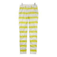 サイズ：0 PEARLY GATES パーリーゲイツ  ストレッチパンツ ギザギザボーダー柄 ホワイト系 [240101589967] ゴルフウェア レディース ストスト