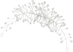 TaKiHuReO 花嫁 ヘアアクセサリー ヘッドドレス パール 小花 リーフ カチューシャ 結婚式 二次会 発表会 入学式 フラワー ビジュー 髪飾り パーティ クリスタル レディース 手作り (なし)