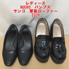 R753【特価】レディース　NUOVO　パンプス　サンゴ　厚底ローファー　23cm　　中古　/10