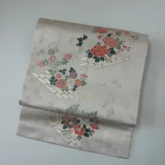 名古屋帯 美しい花 唐織 九寸 MA-3001
