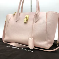 【美品】サマンサタバサ 2way ハンドバッグ ショルダー ピンク レザー  南京錠 A4