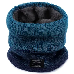 [PAZOFA] ネックウォーマー メンズ レディース ネックガード 首巻き 裏起毛 ふわふわ 冬用 スキー キャンプ おしゃれ グラデーションカラー 男女兼用 24色 lake blue 1