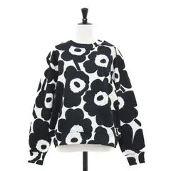 marimekko マリメッコ スウェット ブラック 黒 サイズ:S | 24春夏 ピエニ ウニッコ柄 スウェットシャツ | Pieni Unikko | クルーネック 花柄 フラワー プリント コットン | トップス トレーナー【レディース】【中古】のサムネイル