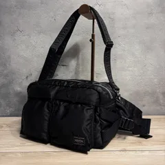 ✨PORTER タンカー ボディバッグ ブラック ウエストポーチ ショルダー付き 2WAY 美品✨