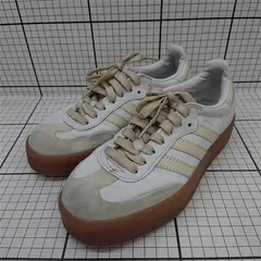 ◇ Θ アディダス adidas サンバ SAMBA OG ホワイト系 ガムソール スニーカー レディース E  【1512010004378】