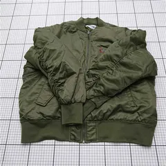 ◇ ⊇ スナップクラブ SNAP CLUB MA-1タイプフライトジャケット カーキ系 メンズ M E  【1512010007225】