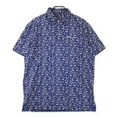 サイズ：L RLX ラルフローレン  半袖ポロシャツ 総柄 ネイビー系 [240101585716] ゴルフウェア メンズ ストスト