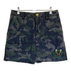 サイズ：2 DANCE WITH DRAGON ダンスウィズドラゴン  中綿キュロットスカート　チビドラ カモフラ柄 カーキ系 [240101587432] ゴルフウェア レディース ストスト