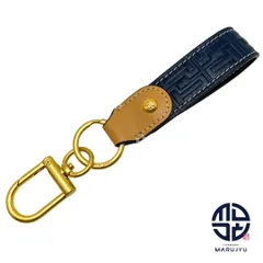 TORY BURCH トリーバーチ ネイビー レザー キーリング キーホルダー 小物 ブランド ※ポスト投稿でのご発送になります。