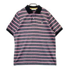 サイズ：L DEVEREUX GOLF デヴァローゴルフ  半袖ポロシャツ ボーダー ピンク系 [240101593719] ゴルフウェア メンズ ストスト
