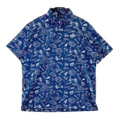 サイズ：LL MUNSING WEAR マンシングウェア MGMMJA03 半袖ポロシャツ 総柄 ネイビー系 [240101595316] ゴルフウェア メンズ ストスト