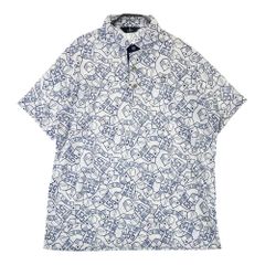 サイズ：LL MUNSING WEAR マンシングウェア MGMLJA31 半袖ポロシャツ 総柄 ホワイト系 [240101595320] ゴルフウェア メンズ ストスト