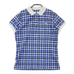 サイズ：2 MASTER BUNNY EDITION マスターバニーエディション  半袖ポロシャツ チェック柄 ブルー系 [240101595533] ゴルフウェア レディース ストスト