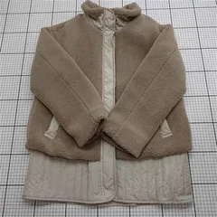 ■ ⊇ ファヴォリ FAVORI ボア切替キルティングジャケット ベージュ系 M レディース E  【1512010010553】