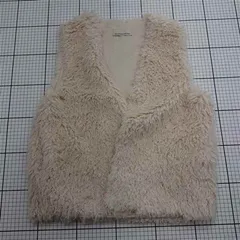 ◇ ⊇ ガリャルダガランテ GALLARDAGALANTE NAVY フェイクファーベスト ベージュ系 レディース E  【1512010010546】