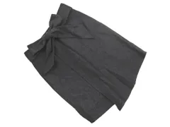 INDIVI インディヴィ ウール混 ラップ風 スカート size05/チャコール ◇■ レディース