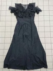 ◇ ⊂ マーキュリーデュオ MERCURYDUO フリルスリーブロングワンピース ネイビー系 S レディース E  【1512010015534】