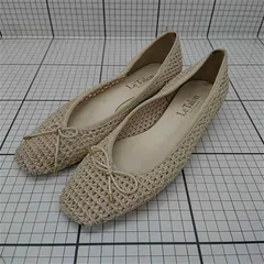 ◇ ⊂ ルタロン Le Talon メッシュフラットパンプス ベージュ系 レディース E  【1512010015459】