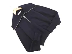 ZARA ザラ ハーフジップ ショート丈 ニット セーター sizeM/紺 ◇■ レディース