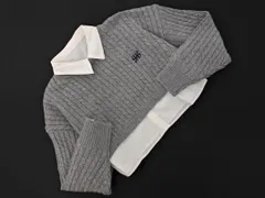 新品 AS KNOW AS アズノゥアズ シャツ レイヤード ショート ニット セーター sizeF/グレー ◇■ レディース