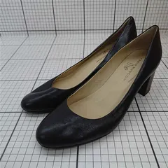 ◇ Θ ファビオルスコーニ FABIO RUSCONI レザー パンプス ブラック系 38.5 レディース E  【1512020017313】