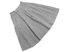 LOWRYS FARM ローリーズファーム ストライプ フレア スカート sizeF/グレー ◇■ レディース