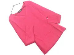 green label relaxing グリーンレーベルリラクシング ユナイテッドアローズ ウール混 Vネック ニット セーター 赤紫 ◇■ レディース