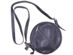 marie claire マリクレール レザー ラウンド ショルダー バッグ 黒 ■■ レディース