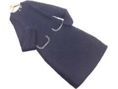 anatelier アナトリエ ウール混 パールビーズ ニット ワンピース size38/紺 ◇■ レディース