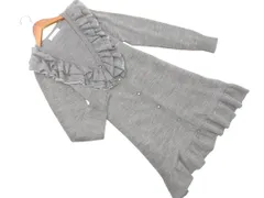 GALLERY VISCONTI ギャラリービスコンティ ウール混 フリル ロング カーディガン size2/グレー ◇■ レディース