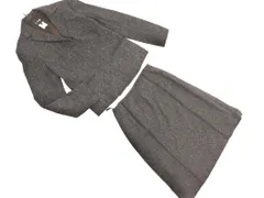 iCB アイシービー シルク混 セットアップ ジャケット スカート スーツ size4/グレー ◇■ レディース