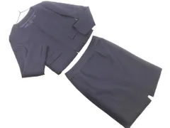 UNTITLED アンタイトル ノーカラージャケット スカ－ト セットアップ size1/濃紺 ■■ レディース