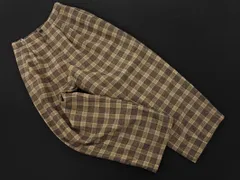 SM2 サマンサモスモス ウール混 チェック イージー ワイド パンツ sizeF/ベージュ ◇■ レディース