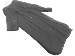 SENSE OF PLACE センスオブプレイス アーバンリサーチ バンドカラー シアー ロング シャツ ワンピース sizeone/黒 ◇■ レディース