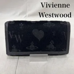 ヴィヴィアンウエストウッド ハラコ財布 オーブ 総柄 イタリア製 ブラック レディース - ISItems【USED】【古着】【中古】50150058