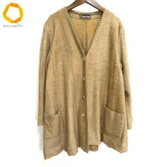 #ax サイトウトヨコ 斉藤都世子 ニット カーディガン ベージュ オレンジ ラメ ボーダー レディース [949170] k01のサムネイル
