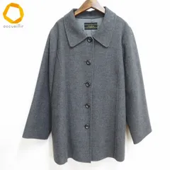 #w レリアン Leilian ハーフ コート 13+ グレー 霜降り シンプル ウール 薄手 大きいサイズ 美品 レディース [952757] k01のサムネイル