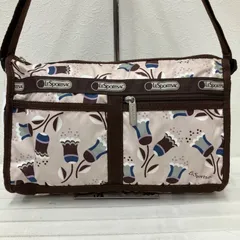 8085　LeSportsac レスポートサック　ショルダーバッグ　ブラウン　ベージュ　花柄　レディース　カジュアル　シンプル　小さめ