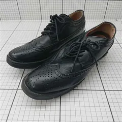 ◇ ⊇ デデス Dedes 本革 ウイングチップ レースアップシューズ ブラック系 メンズ E  【1512020033580】