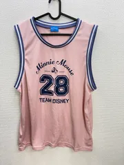 ⑧大人気　Disney ディズニー　ミニーマウス　ピンク　ゼッケン　タンクトップ　ビッグシルエット