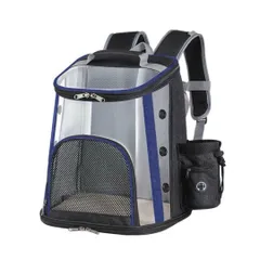 ペットキャリーバッグ リュック 犬猫キャリーバッグ 透明ペットバッグ 通気性 安定性抜群 小動物適用 旅行 通院のサムネイル