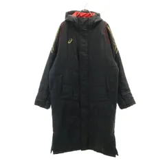 asics アシックス ベンチコート M ブラック 中綿 メンズ 古着