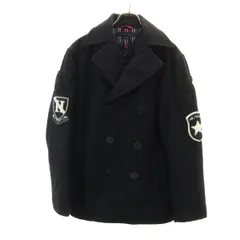 TOMMY HILFIGER トミーヒルフィガー ピーコート L ブラック メンズ 古着