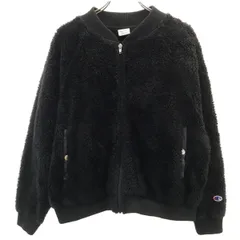 Champion チャンピオン フリースジャケット M ブラック レディース 古着