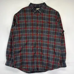 古着 エルエルビーン L.L.Bean 長袖シャツ アウトドア ネルシャツ ボタンダウン 胸ポケット チェック柄 L マルチカラー メンズ