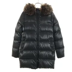 DUVETICA デュベティカ kappa ダウンコート 38 チャコールブラック ラクーンファー付き レディース 古着