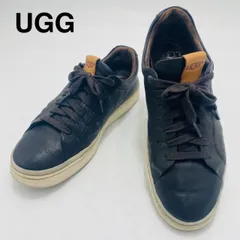 UGG レザースニーカー ローカット 厚底 レースアップ 27cm ダークブラウン メンズ アグ hws02491