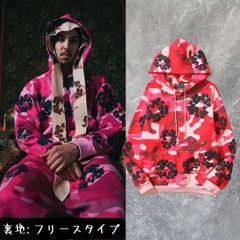 正規品 Denim Tears デニムティアーズ ピンク 迷彩柄 カモ camo ジップ
