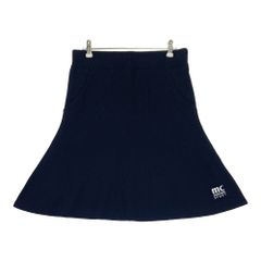サイズ：L marie claire sport マリクレール スポール  裏地付 ニット フレアスカート  ネイビー系 [240101598129] ゴルフウェア レディース ストスト
